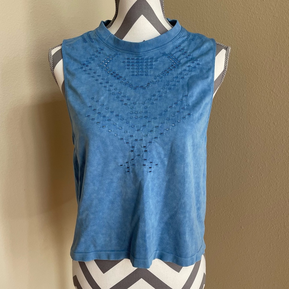 Sage Collective Acid Wash Active Wear Tank Top - Size: Small